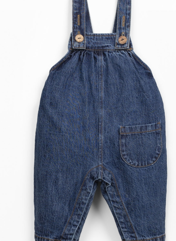 Tuta in denim con tasca