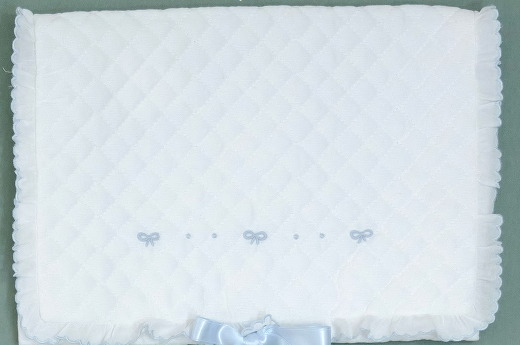 Busta clinica con fiocchi celeste