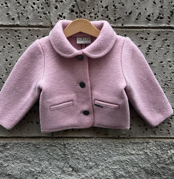 Cappottino rosa in pura lana