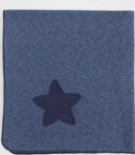 Copertina Blu Con Stella in caldo cotone