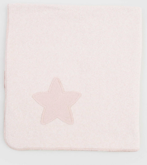 Copertina Rosa Con Stella in caldo cotone