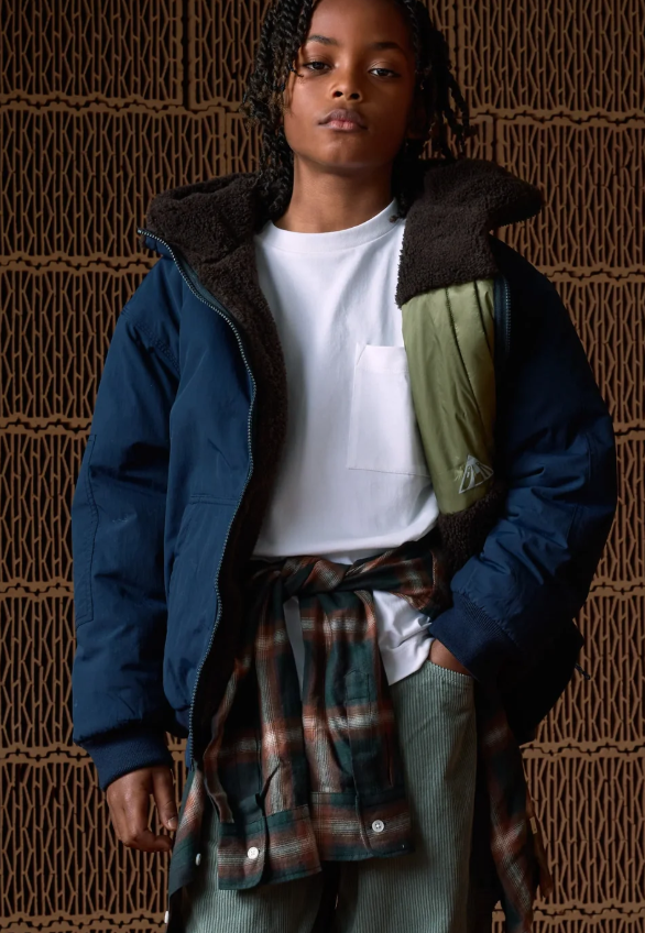 Giacca antipioggia reversibile