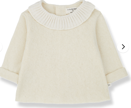 T-shirt in caldo cotone panna