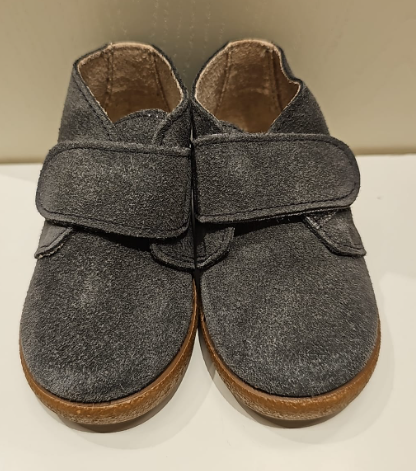 Scarpa polacchino in camoscio grigio