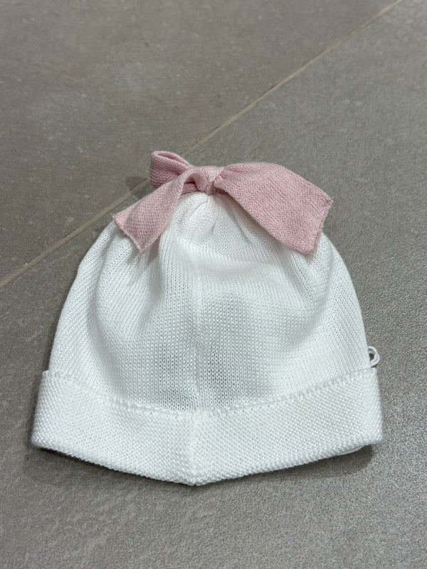 Cappello in cotone con dettaglio fiocco