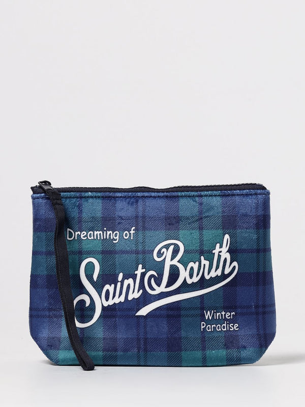 Pochette tartan blu e verde