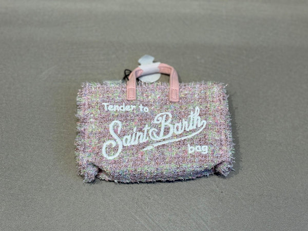 Phone bag rosa lurex tweed