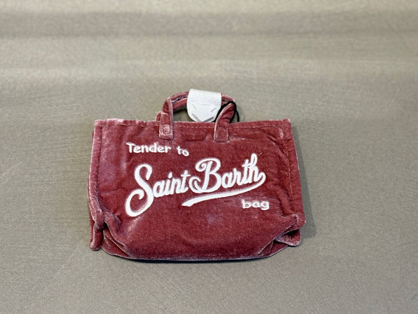 Phone bag velvet rosa