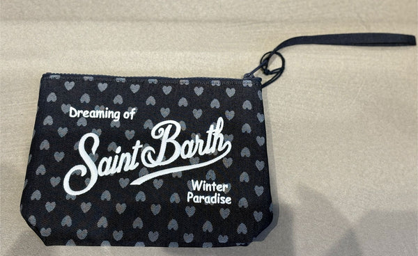 Pochette denim cuori